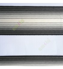 Black cream color horizontal stripes textured finished background with transparent net fabric zebra blind